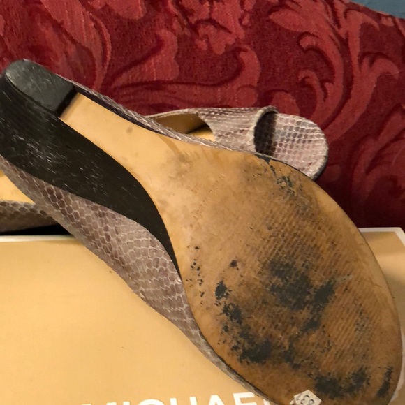 Nine West peep toe snake skin wedge - Picture 8 of 8